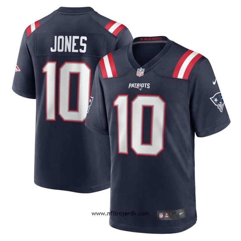 Mænd New England Patriots NFL Trøje Mac Jones  Navy 2021 NFL Draft First Round Pick Game